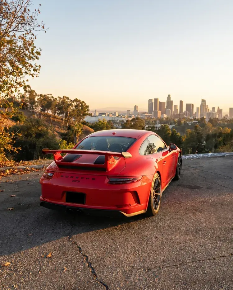 Car Park city skyline spot in Los Angeles