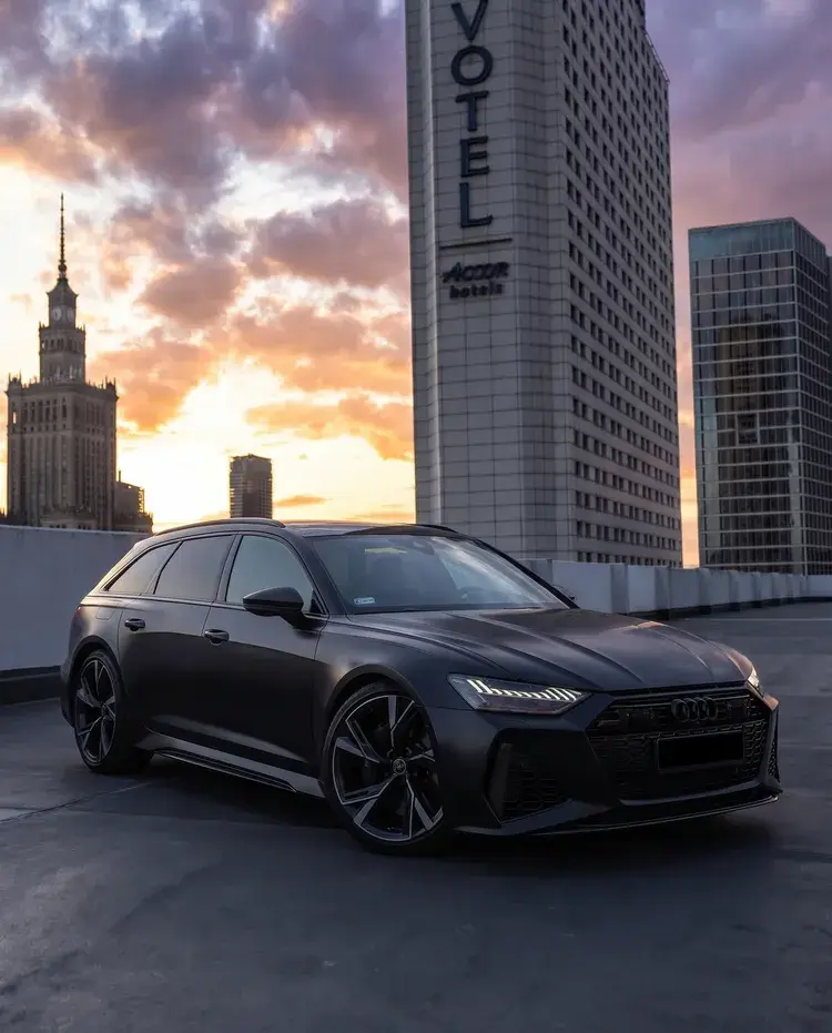 Car Park city skyline spot in Warsaw