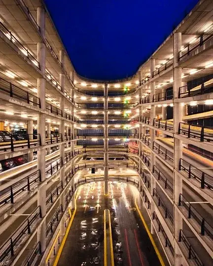 Modern artificial light spot in El Prat de Llobregat